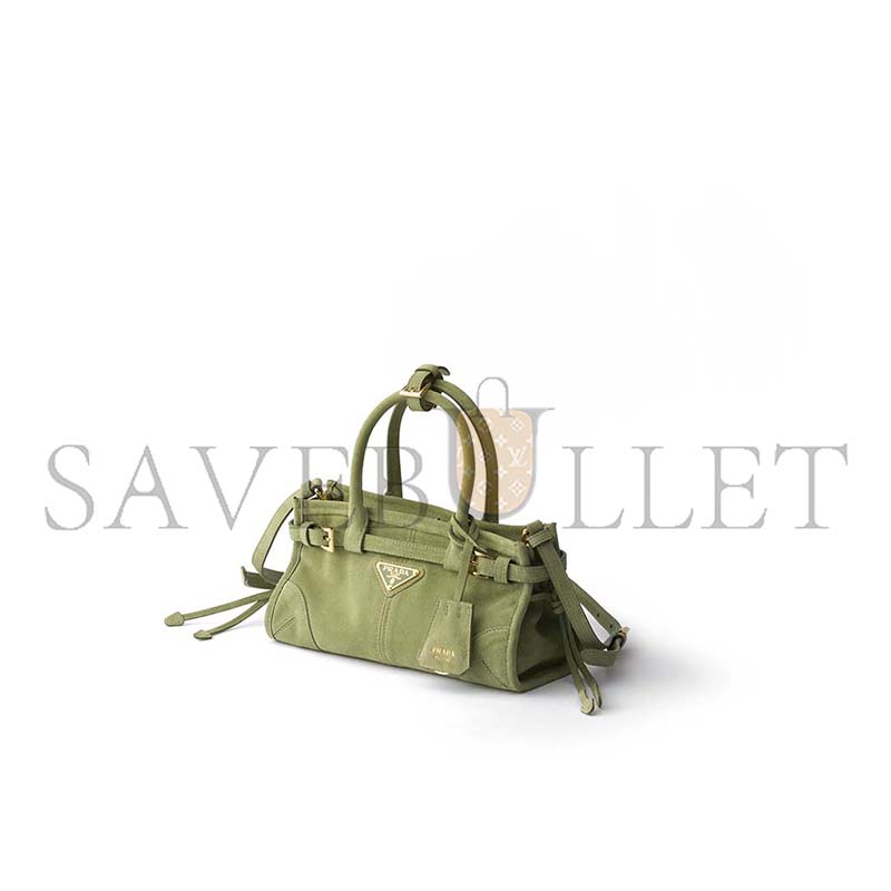 PRADA BONNIE SUEDE MINI HANDBAG 1BA486 (23.5*12*9cm)